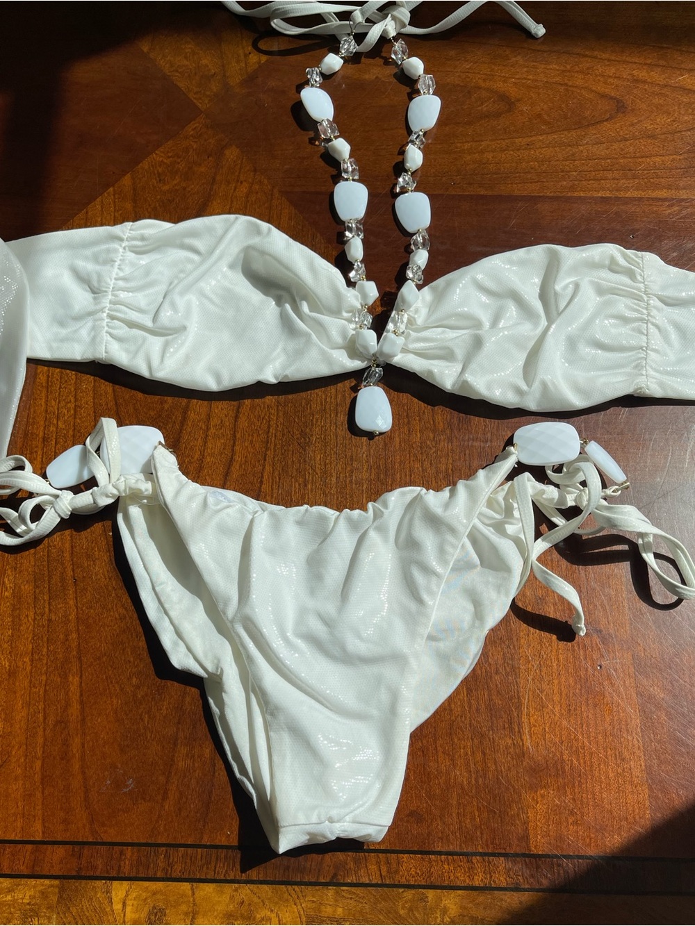 Beach bunny mermaid Glitter in the Air bikini L top, XL bottoms Giraffe Bikini - Picture 3 of 15